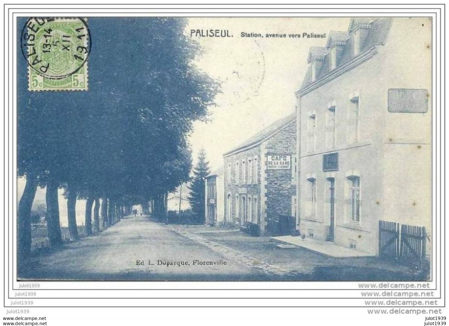 PALISEUL ..-- GARE . Hôtel PONCELET . 1911 Vers VIREUX - MOLHAIN ( Melle Mathilde DURIEUX ) . - Paliseul