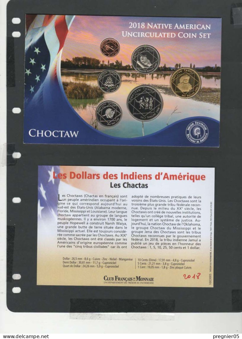 USA - Blister 6 Pièces Dollars Indiens D'Amérique 2018 - Choctaw - Verzamelingen