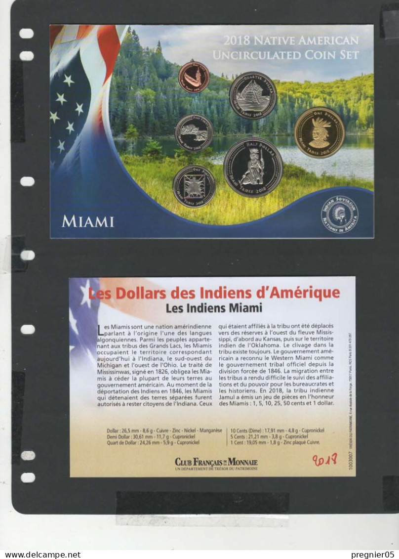 USA - Blister 6 Pièces Dollars Indiens D'Amérique 2018 - Miami - Sammlungen