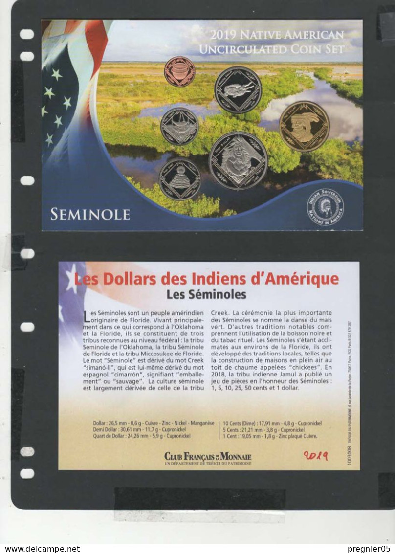 USA - Blister 6 Pièces Dollars Indiens D'Amérique 2019 - Seminole - Verzamelingen