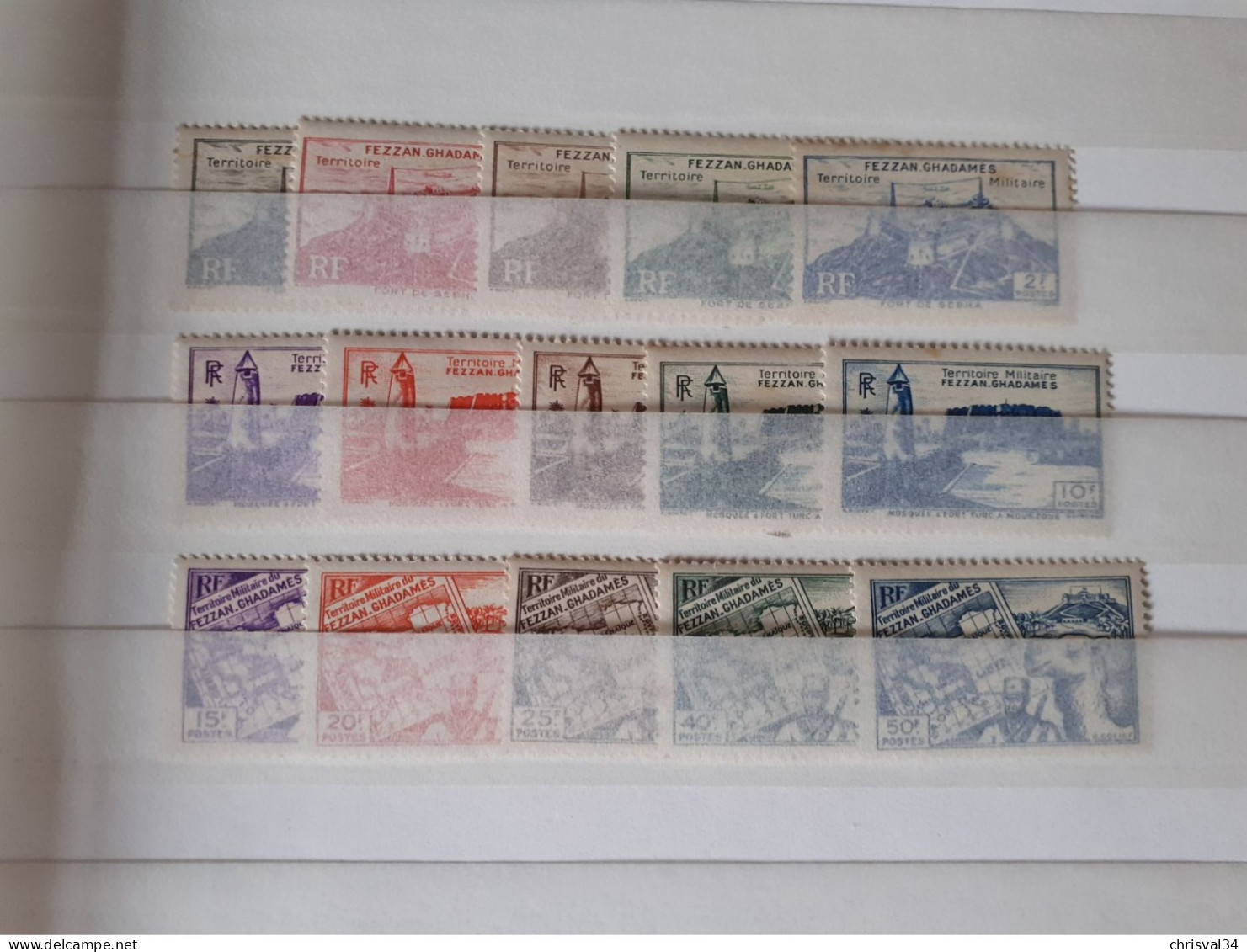 TIMBRES   FEZZAN  SERIE      N  28  A  42      COTE  26,25  EUROS   NEUFS  SANS  CHARNIERES - Unused Stamps