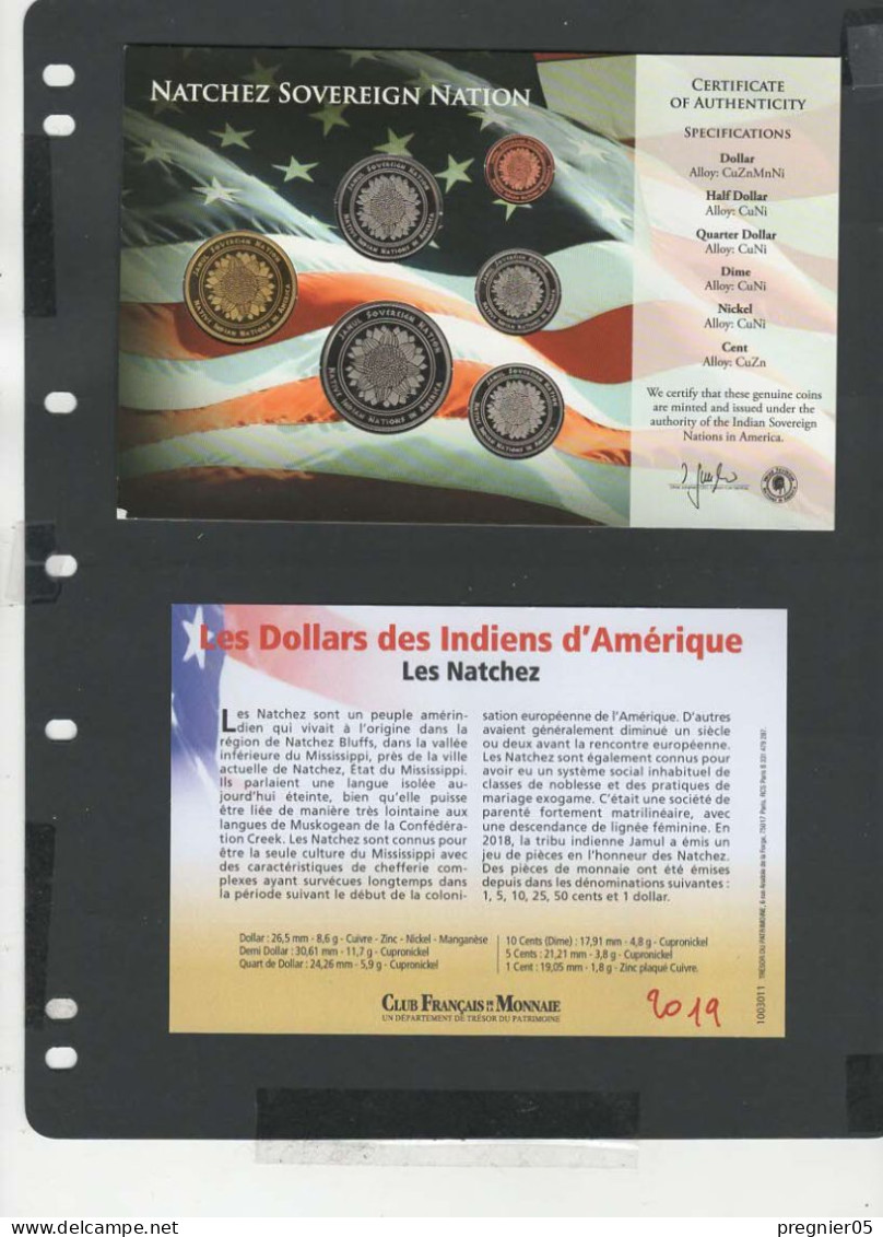 USA - Blister 6 Pièces Dollars Indiens D'Amérique 2019 - Natchez - Collezioni, Lotti Misti