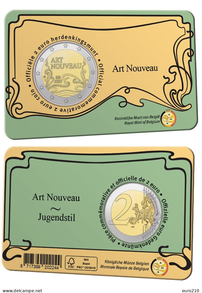 Belgique / Belgien / Belgium - 2 Euro 2023 - The ‘year Of Art Nouveau’ - Sonstige & Ohne Zuordnung