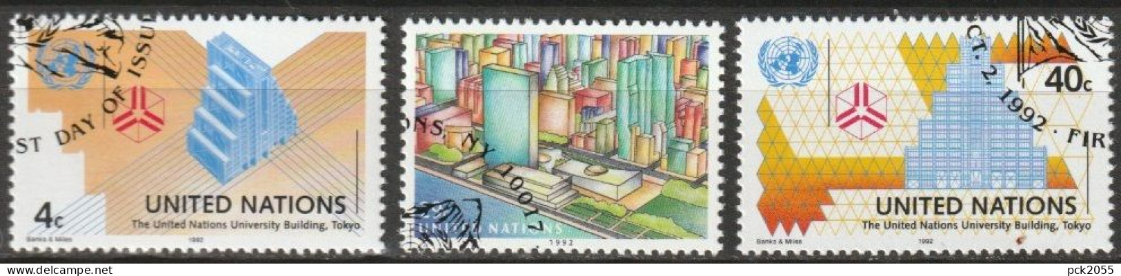 UNO New York 1992 MiNr.637 - 639 O Gestempelt Freimarken ( 7210)Versand 1,00€-1,20€ - Oblitérés