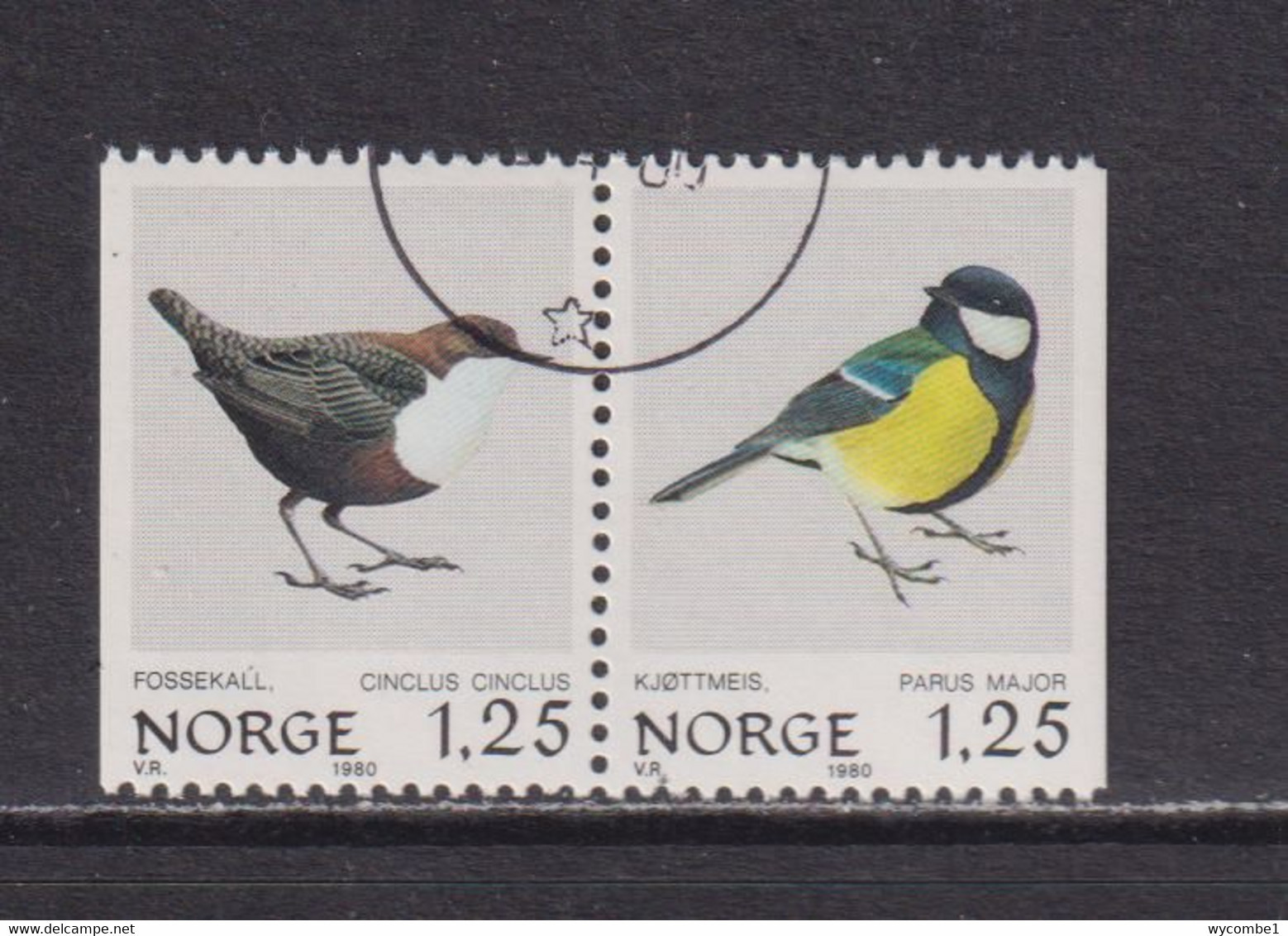 NORWAY - 1980 Birds 1k25  Booklet Pair  Used As Scan - Usados