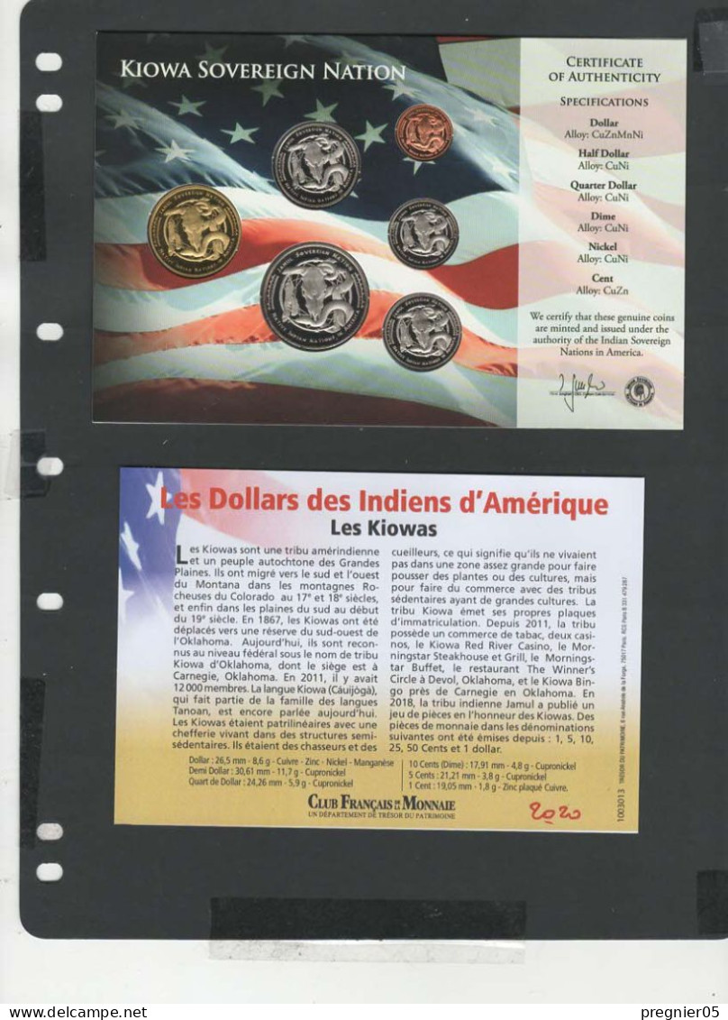 USA - Blister 6 Pièces Dollars Indiens D'Amérique 2020 - Kiowa - Collections