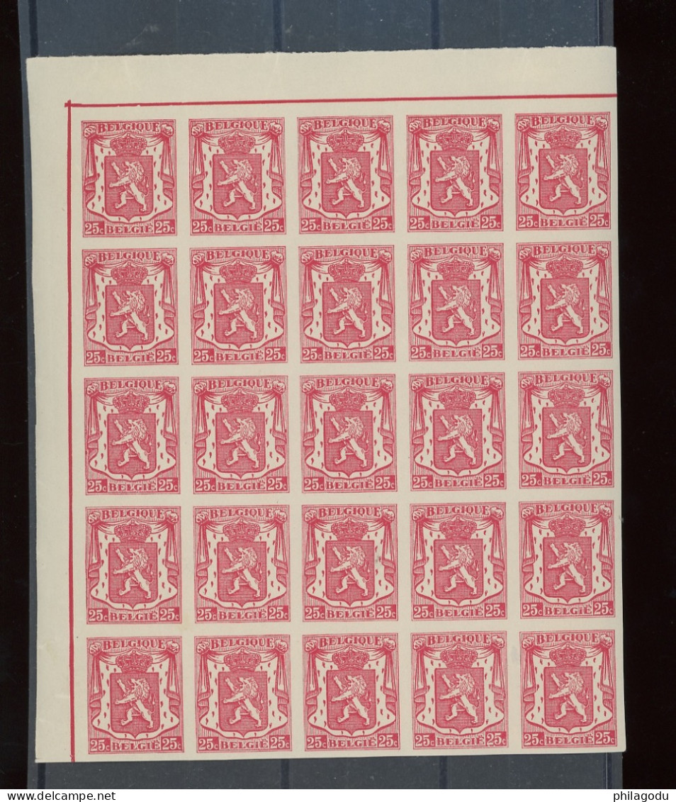 25 X 423.   25c Rose Sans Spécimen. N.D.  Rare.  Cote ?,-€ - 1931-1940