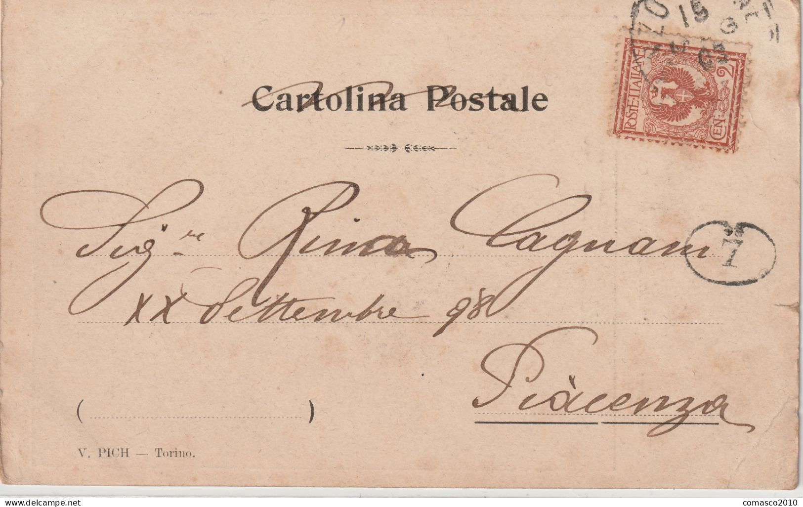 CARTOLINA DEL RICORDO VISITA PASTORALE CARDINALE RICHELMY A VIU'  VIAGGIATA NEL 1903 - Inaugurations