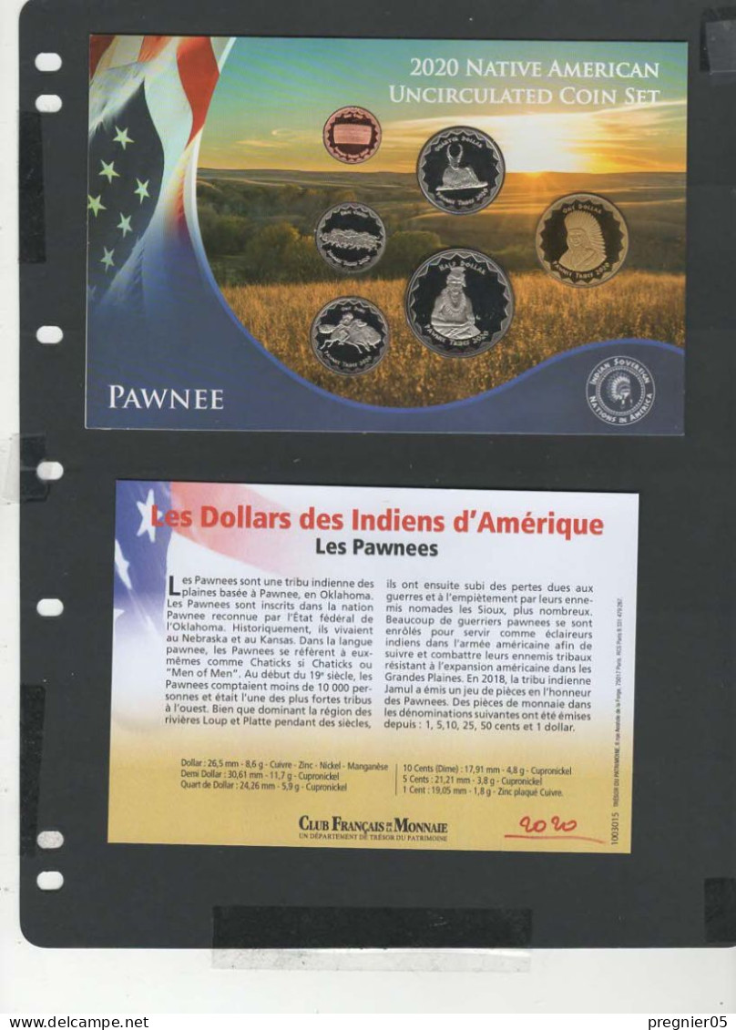 USA - Blister 6 Pièces Dollars Indiens D'Amérique 2020 - Pawnee - Collezioni, Lotti Misti
