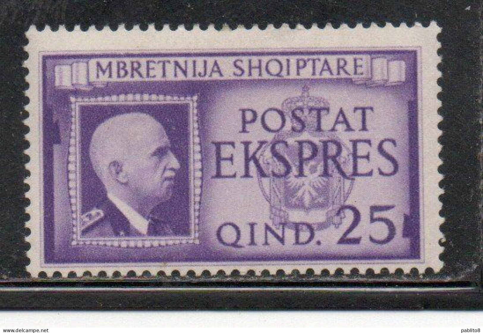 OCCUPAZIONE ITALIANA ITALY ITALIA ALBANIA 1940 ESPRESSI VITTORIO EMANUELE III ESPRESSO 25 Q MLH - Albania