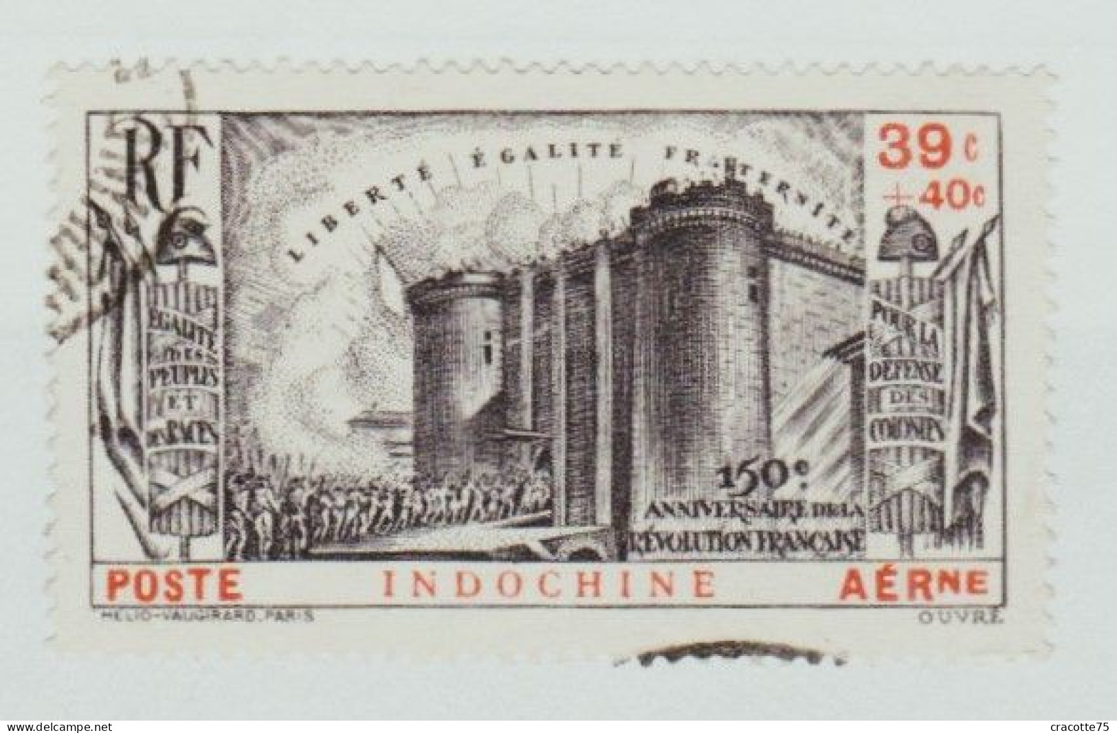 INDOCHINE - N°PA 16 Oblitéré - 150e Anniversaire De La Révolution. - 1939 150e Anniversaire De La Révolution Française