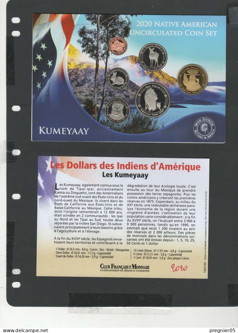 USA - Blister 6 Pièces Dollars Indiens D'Amérique 2020 - Kumeyaay - Collezioni, Lotti Misti