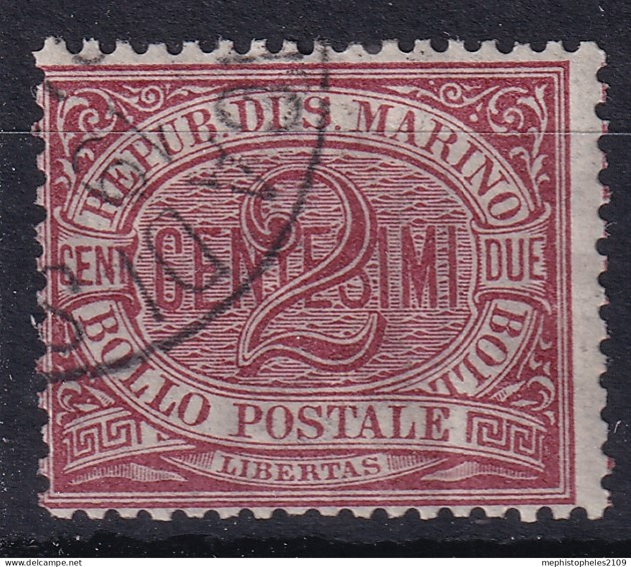 SAN MARINO 1895 - Canceled - Sc# 3 - Oblitérés