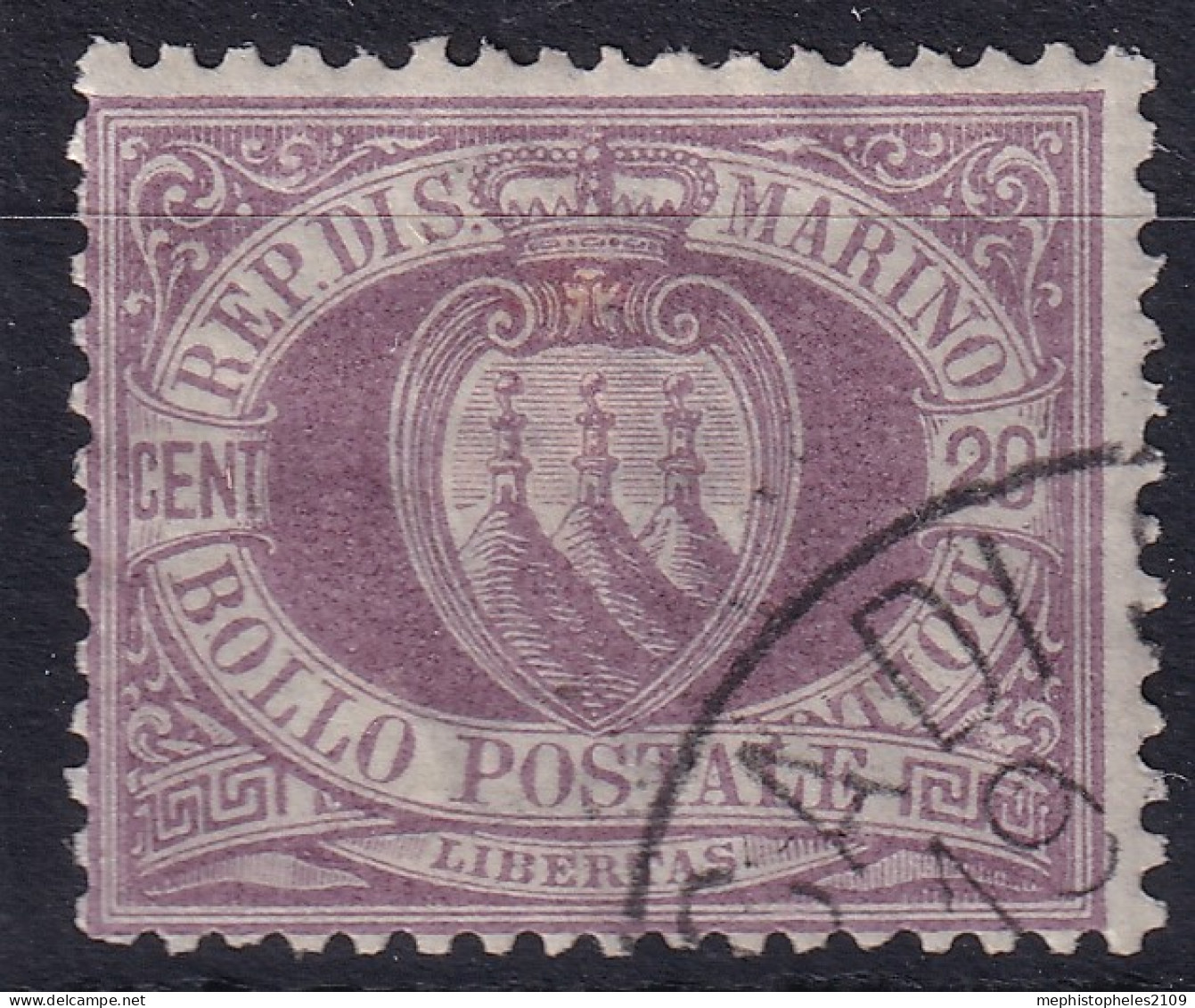 SAN MARINO 1895 - Canceled - Sc# 12 - Used Stamps