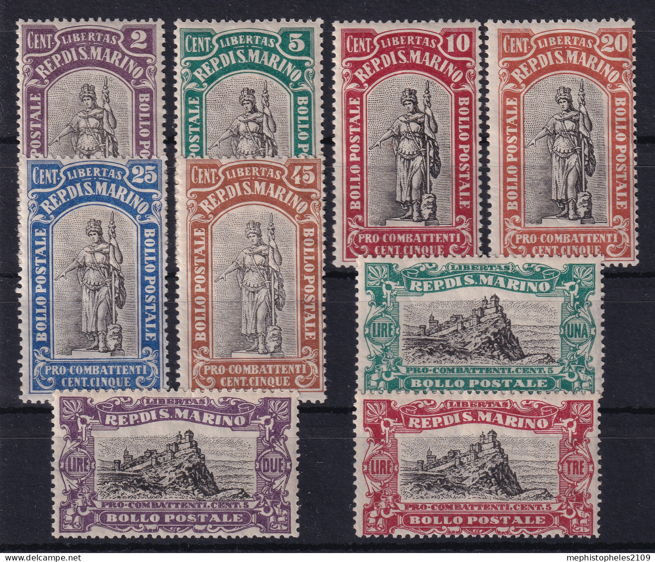 SAN MARINO 1918 - MLH - Sc# B3-B11 - Complete Set! - Ongebruikt