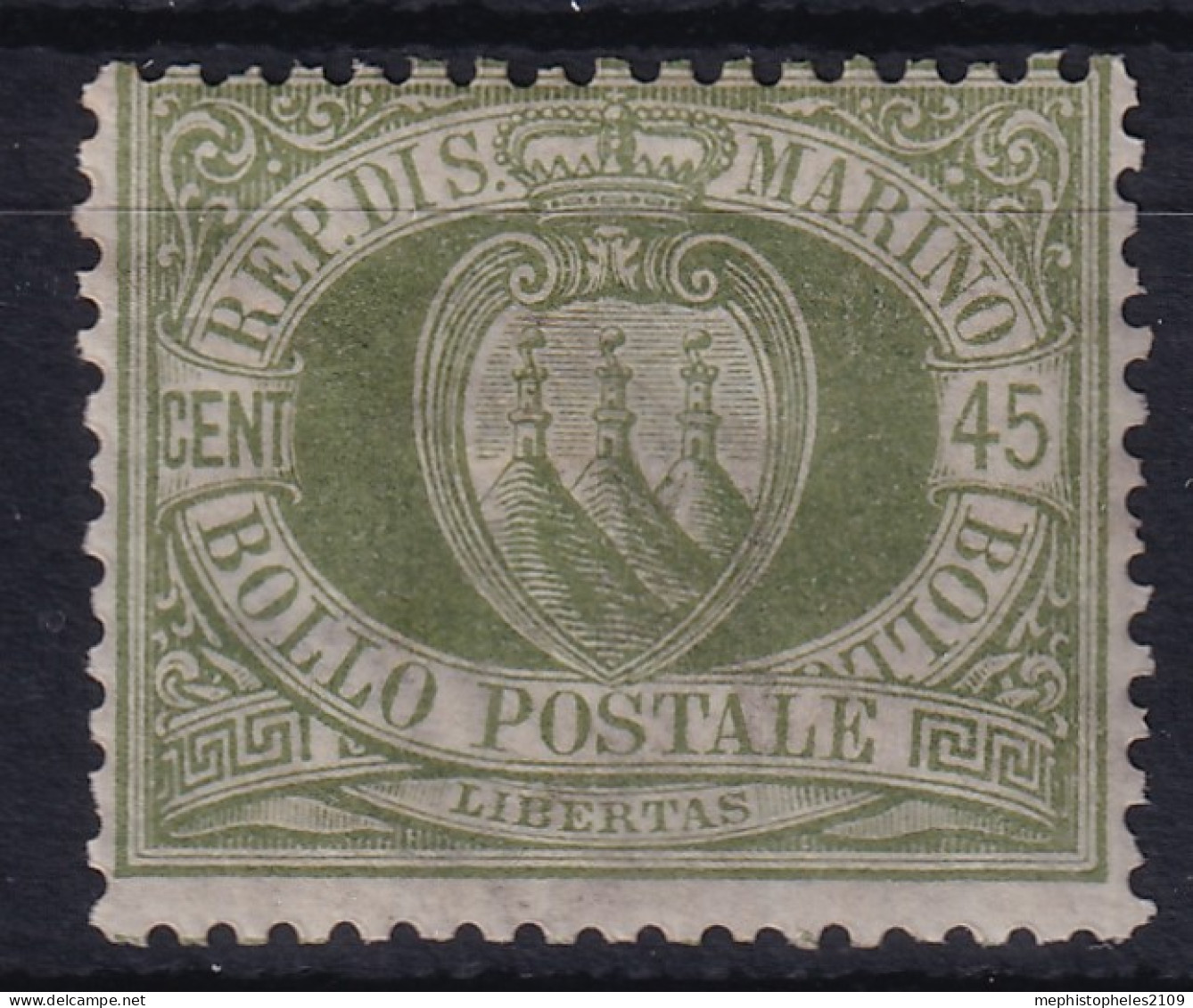 SAN MARINO 1892 - MLH - Sc# 19 - Unused Stamps