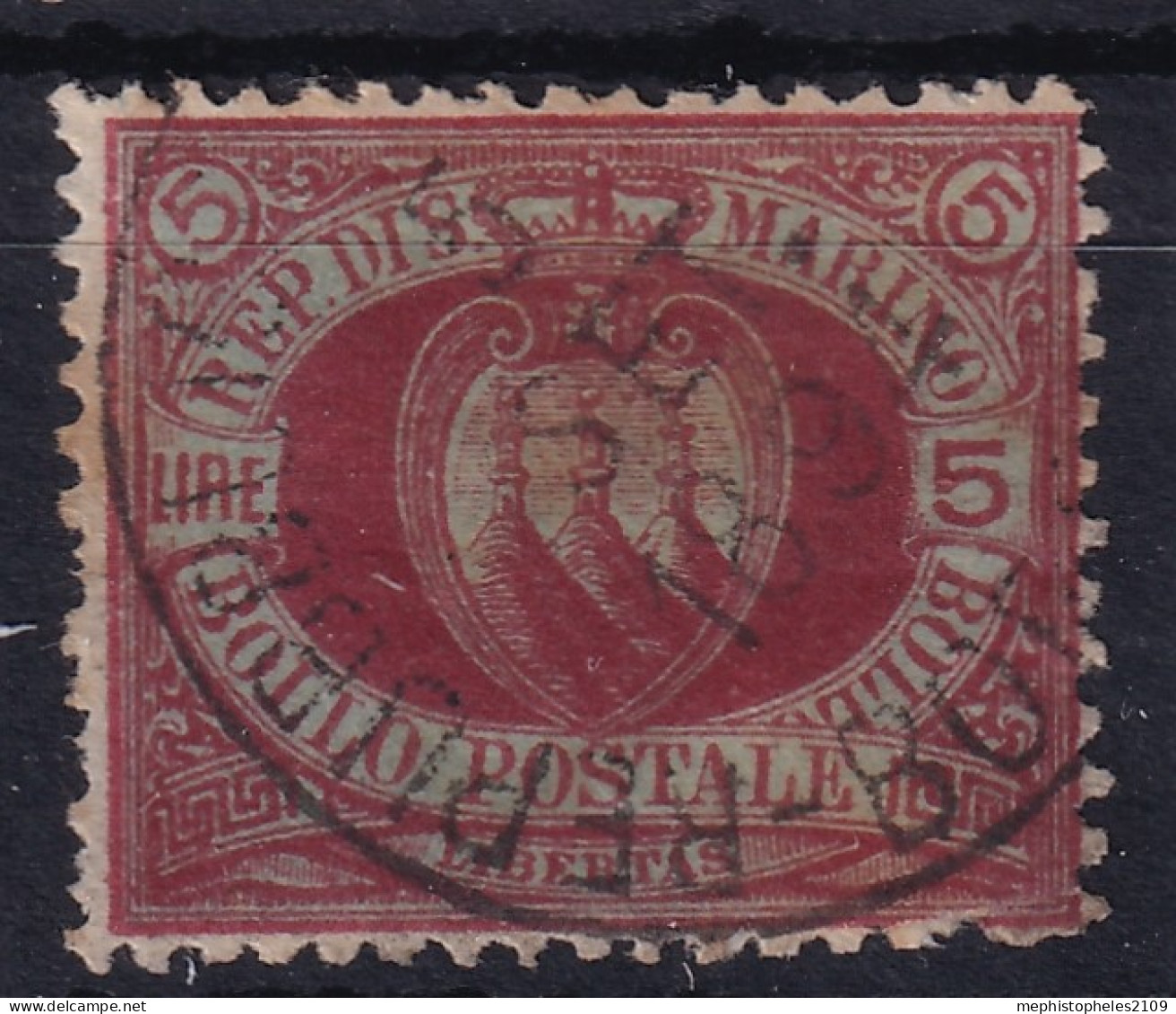 SAN MARINO 1894 - Canceled - Sc# 24 - Used Stamps
