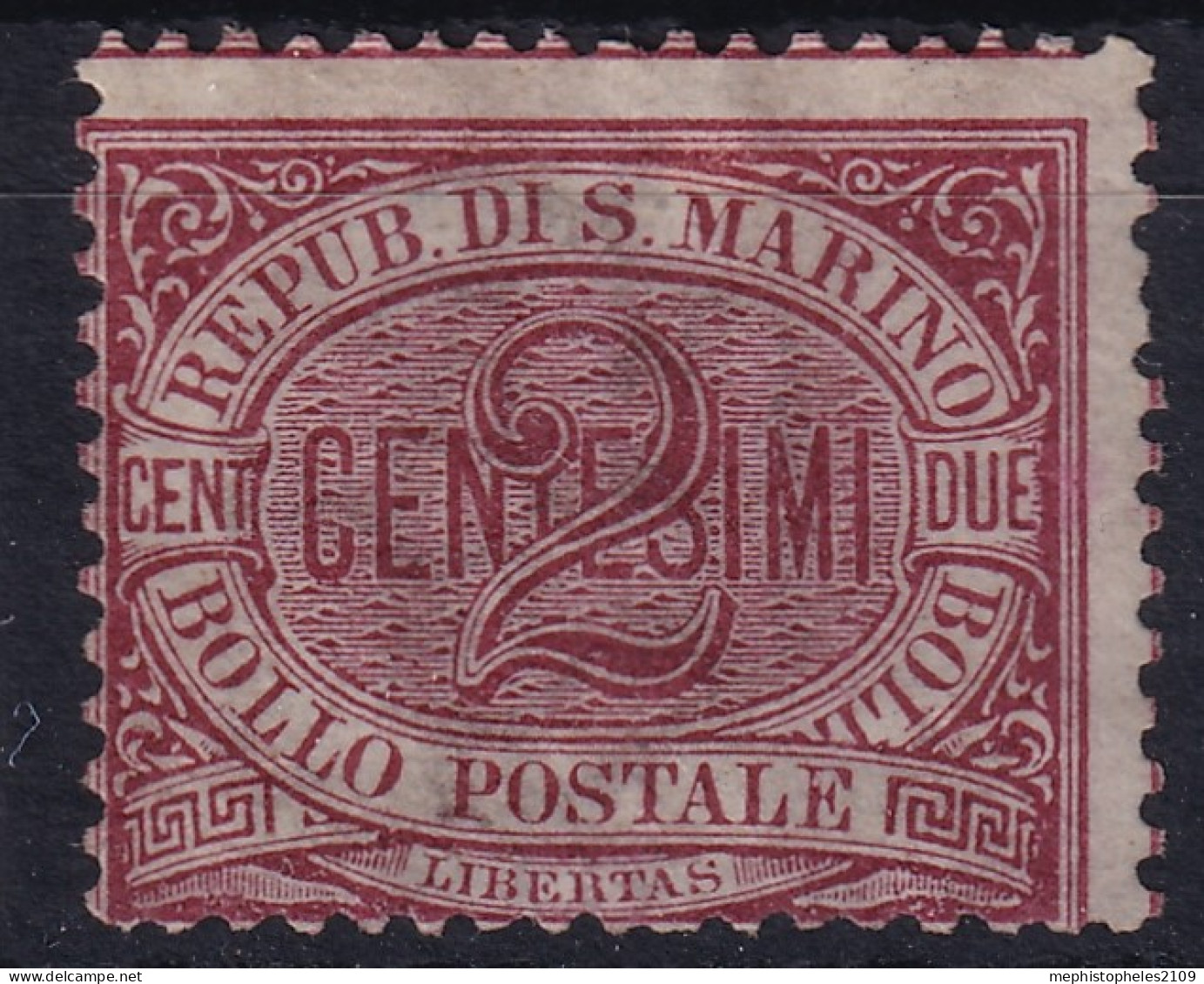 SAN MARINO 1895 - MLH - Sc# 3 - Unused Stamps