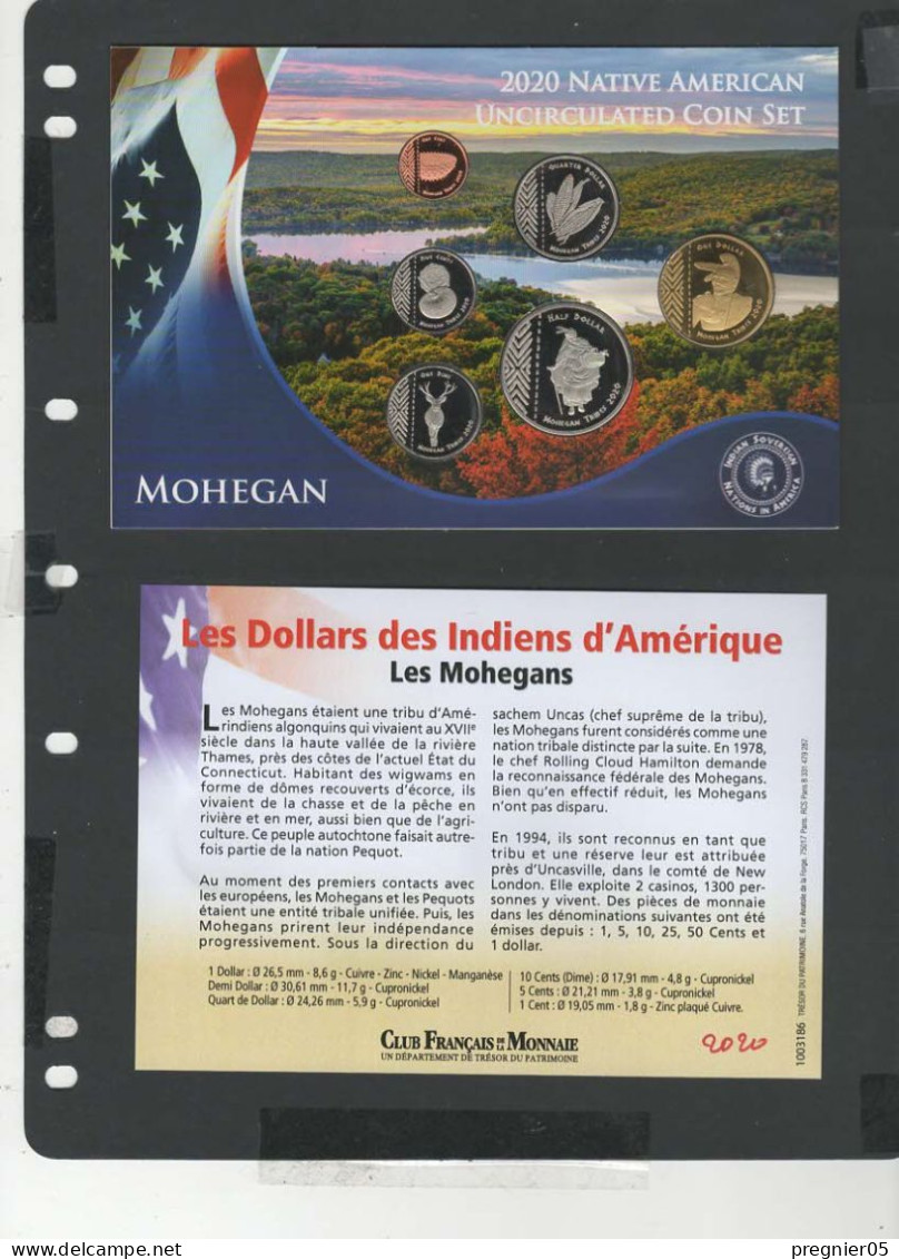 Baisse De Prix USA - Blister 6 Pièces Dollars Indiens D'Amérique 2020 - Mohegans - Collections