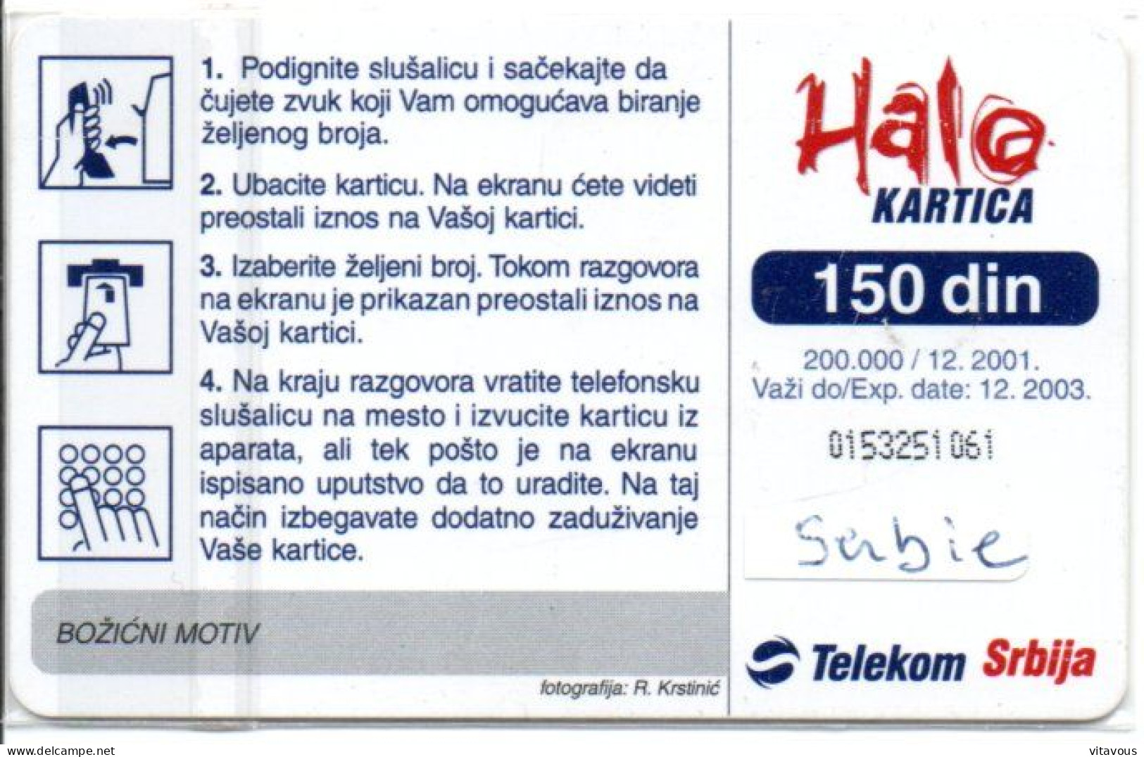 Gâteau Télécarte Serbie Phonecard Telefonkarte (G 988) - Autres - Europe