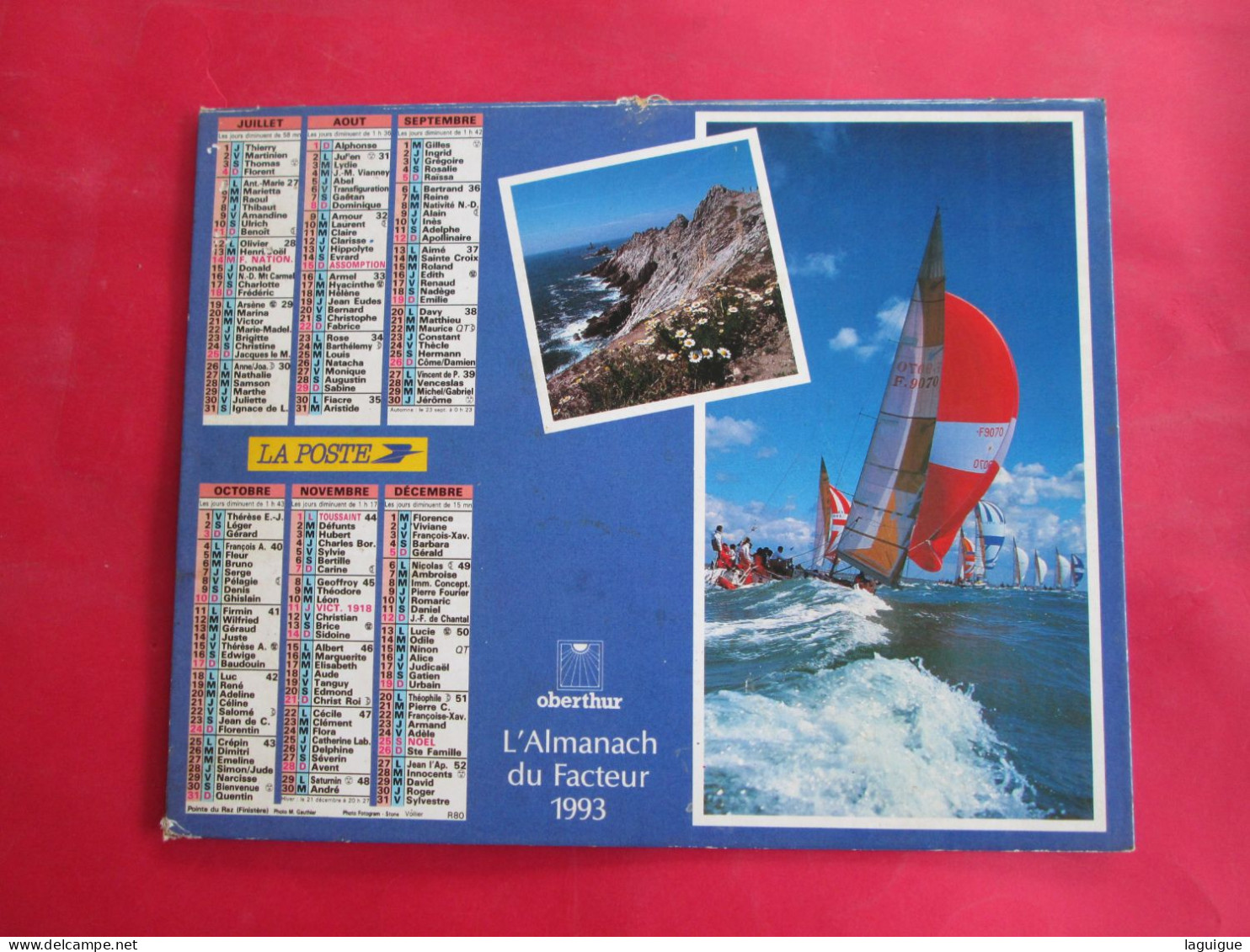 LOT 5 CALENDRIERS ALMANACHS 1993 A 2004  VOILIERS  LAVIGNE OBERTHUR