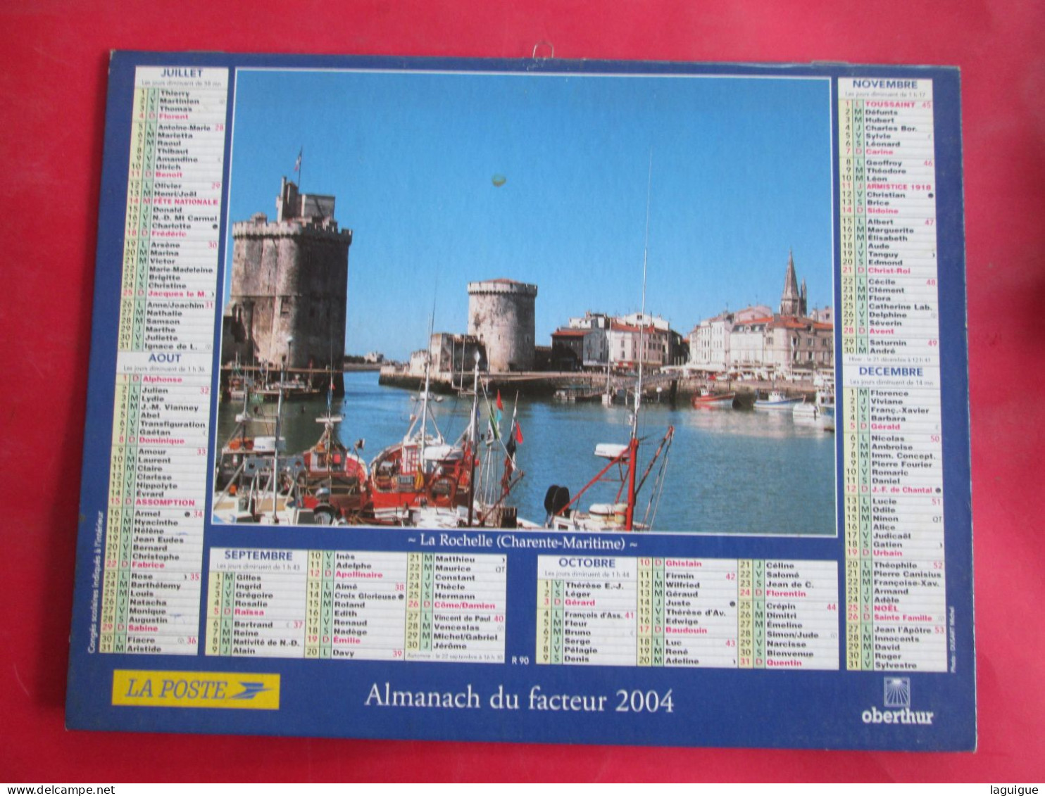 LOT 5 CALENDRIERS ALMANACHS 1993 A 2004  VOILIERS  LAVIGNE OBERTHUR