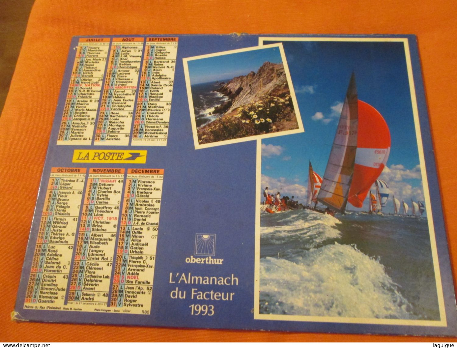 LOT 5 CALENDRIERS ALMANACHS 1993 A 2004  VOILIERS  LAVIGNE OBERTHUR