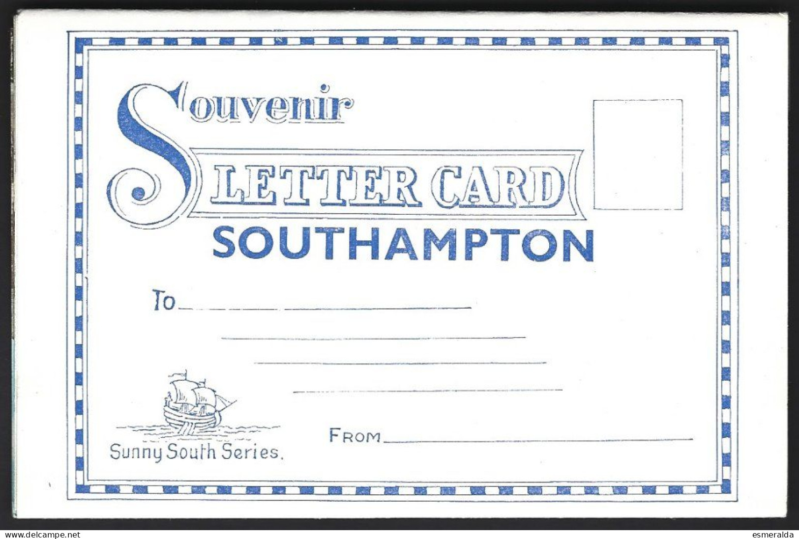 (EU)  Sunny South Series,Letter Card ,Souvenir Southampton, 6 Views .unused - Southampton