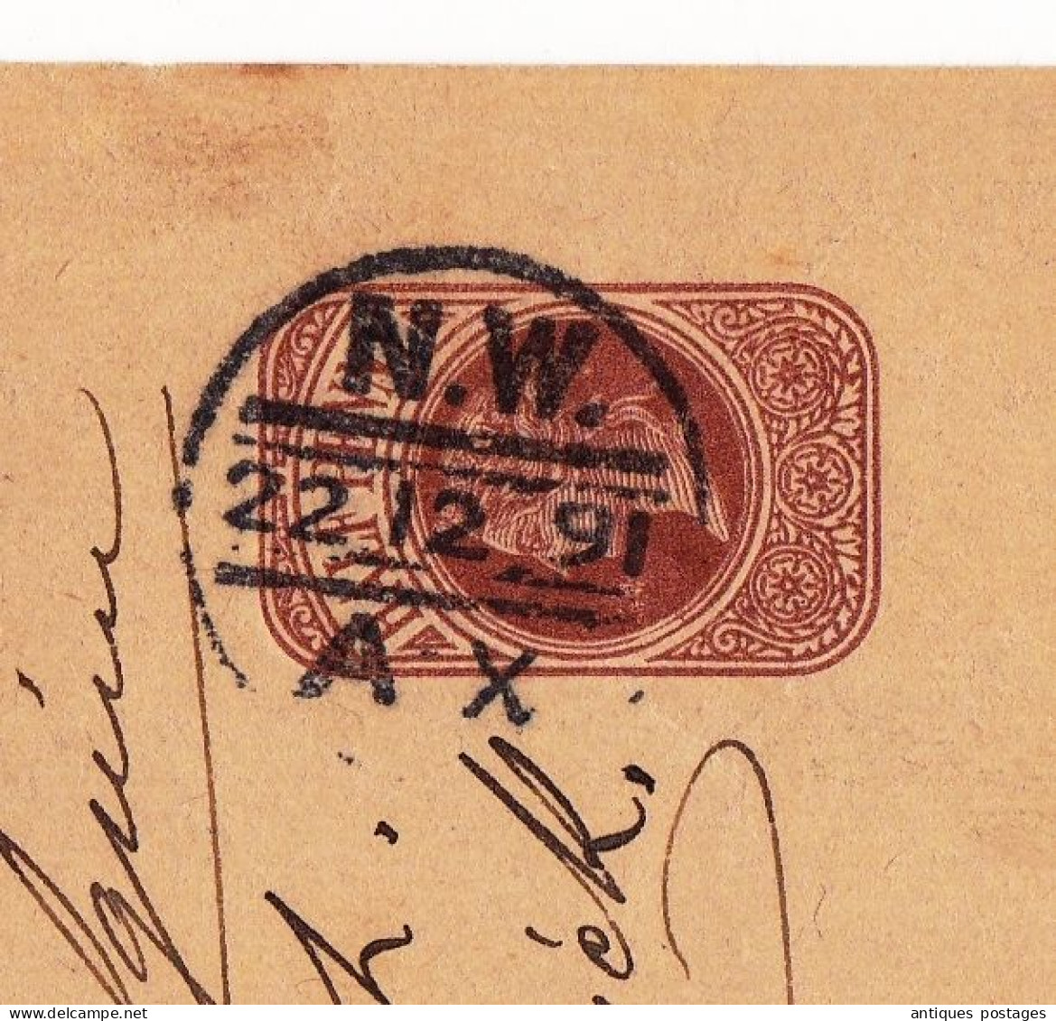 Great Britain 1891 Victoria Half Penny Newspaper Wrapper Belgium - Material Postal
