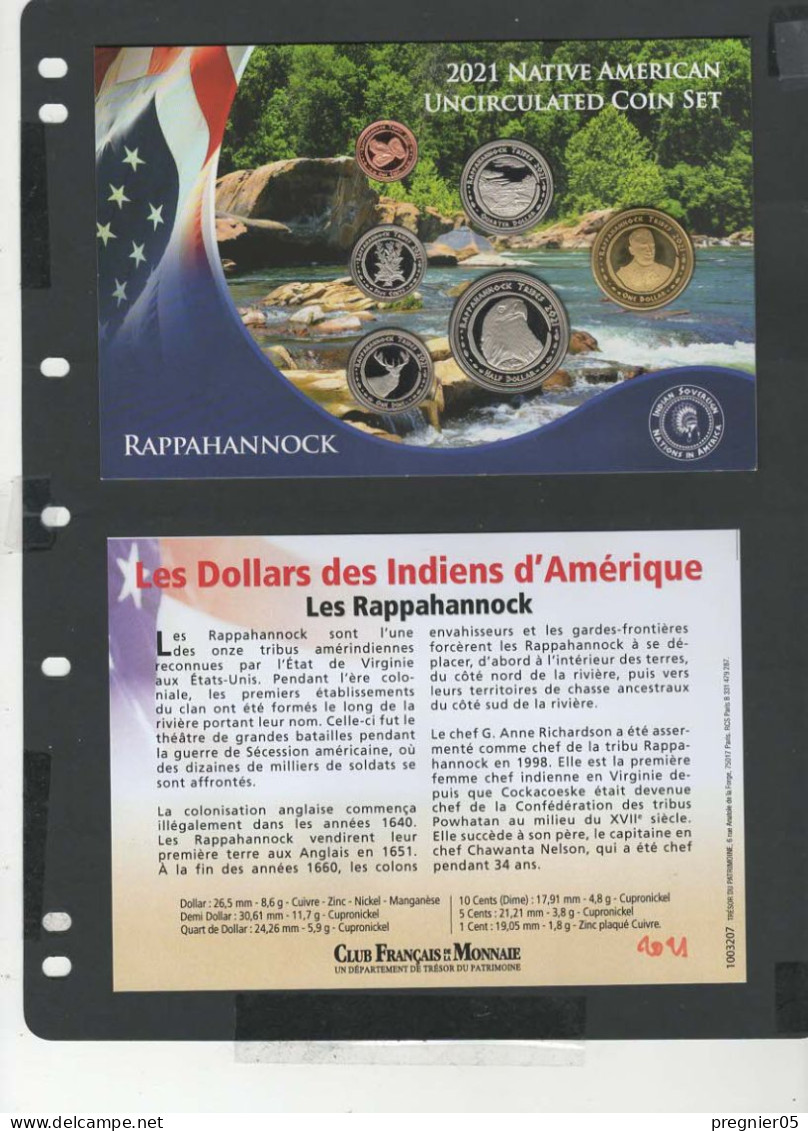 USA - Blister 6 Pièces Dollars Indiens D'Amérique 2021 -  Rappahannock - Sammlungen