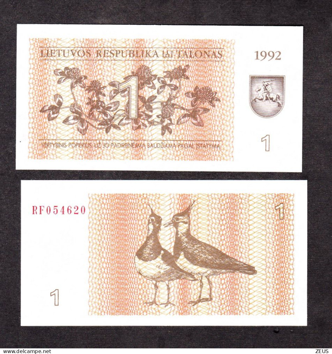 LITUANIA  1 TALONAS 1992 PIK 39 FDS - Lithuania