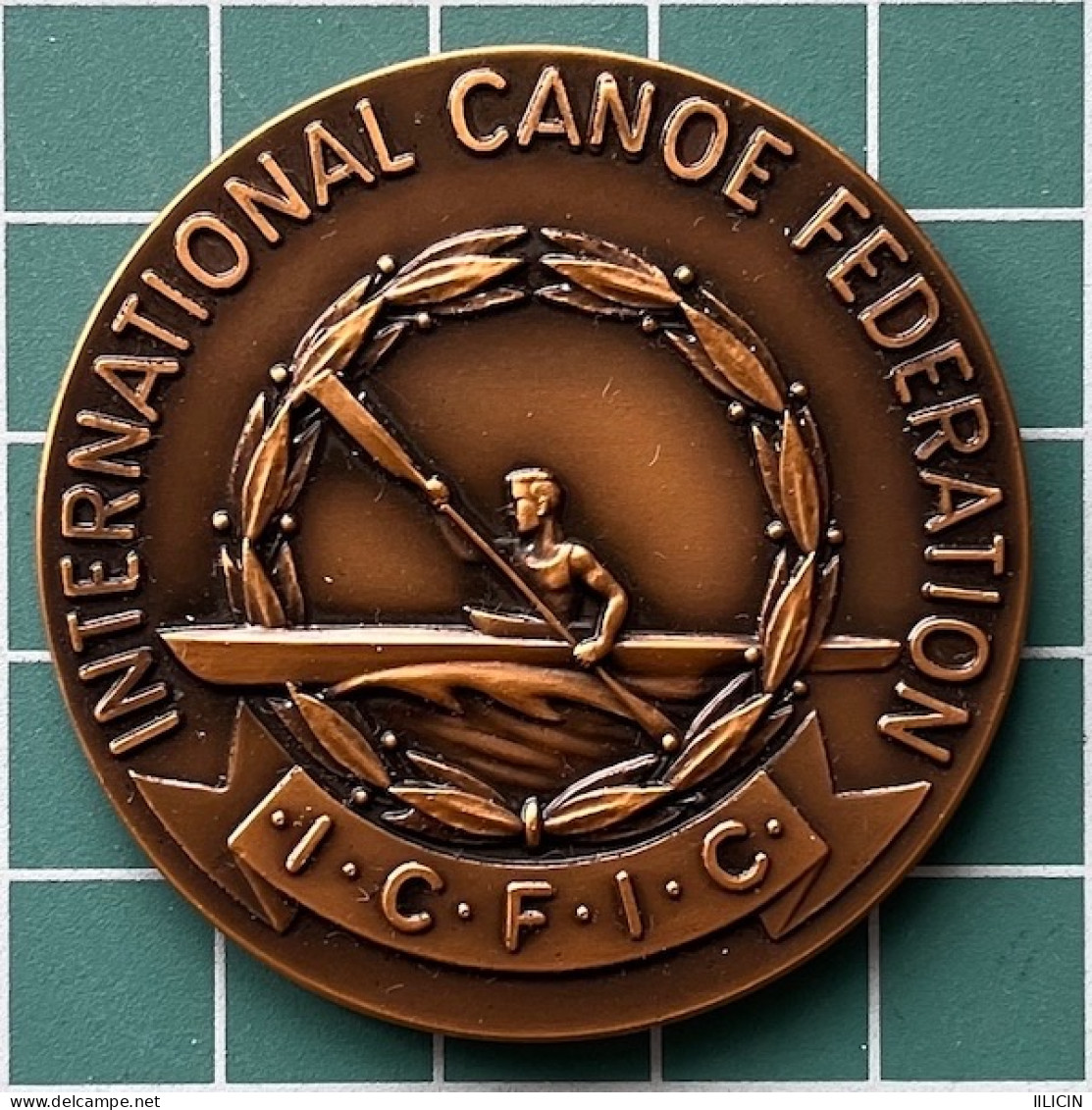 Medal Plaque Plakette PL000369 - Rowing Kayak Canoe ICFIC International Federation - Canottaggio