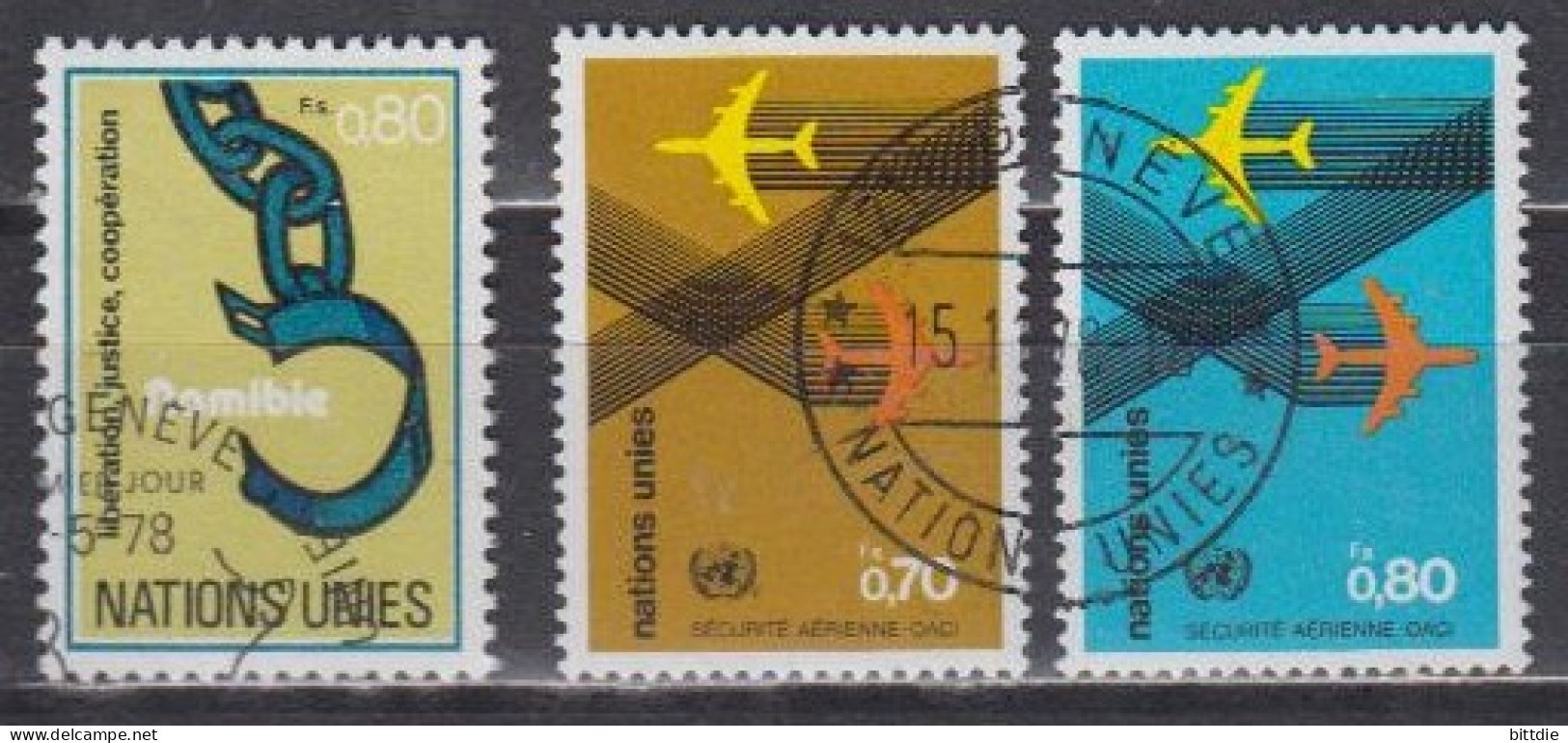 UNO-Genf  75-77 , O  (J 2008) - Used Stamps