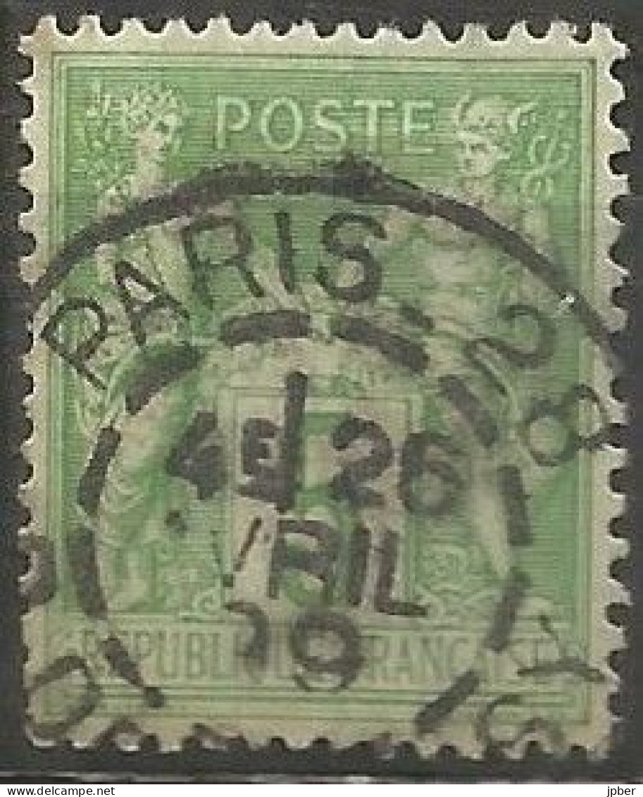 France - Sage - Quartiers De Paris - Cachet Type A2 AVEC N° Bureau - "PARIS 28 R. DE POISSY" - 1876-1898 Sage (Type II)