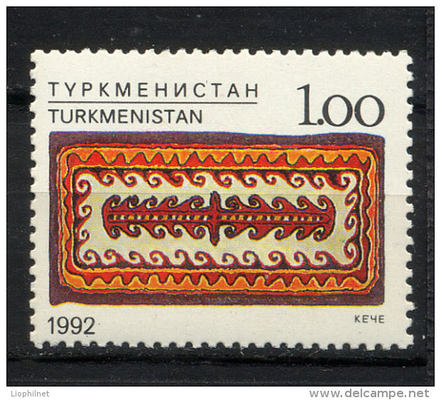 TURKMENISTAN 1992, Yvert 9, TAPIS, 1 Valeur, Neuf / Mint. R147 - Turkmenistán