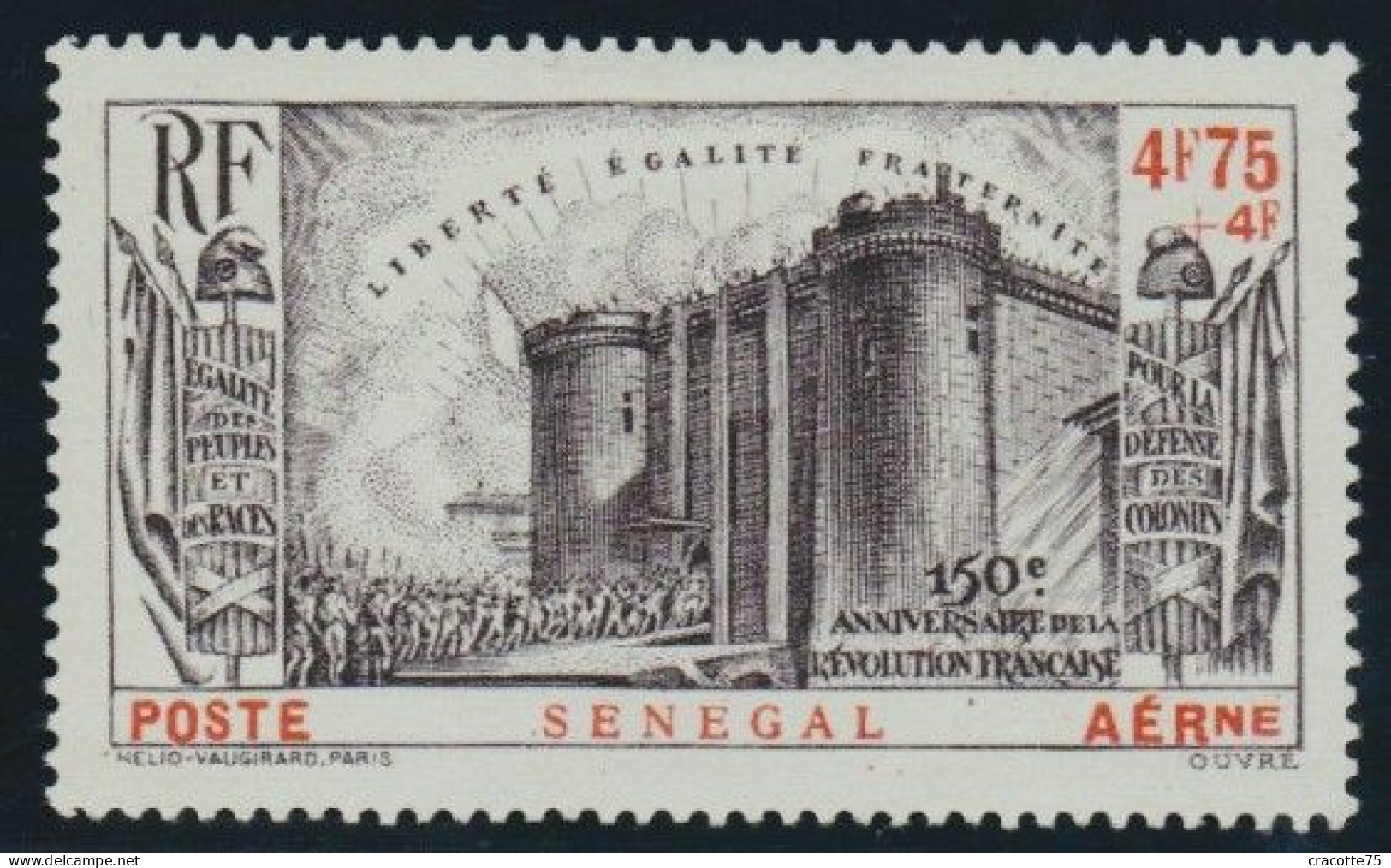 SENEGAL - N°PA 12* - 150e Anniversaire De La Révolution. (charnière Très Légère). - 1939 150e Anniversaire De La Révolution Française