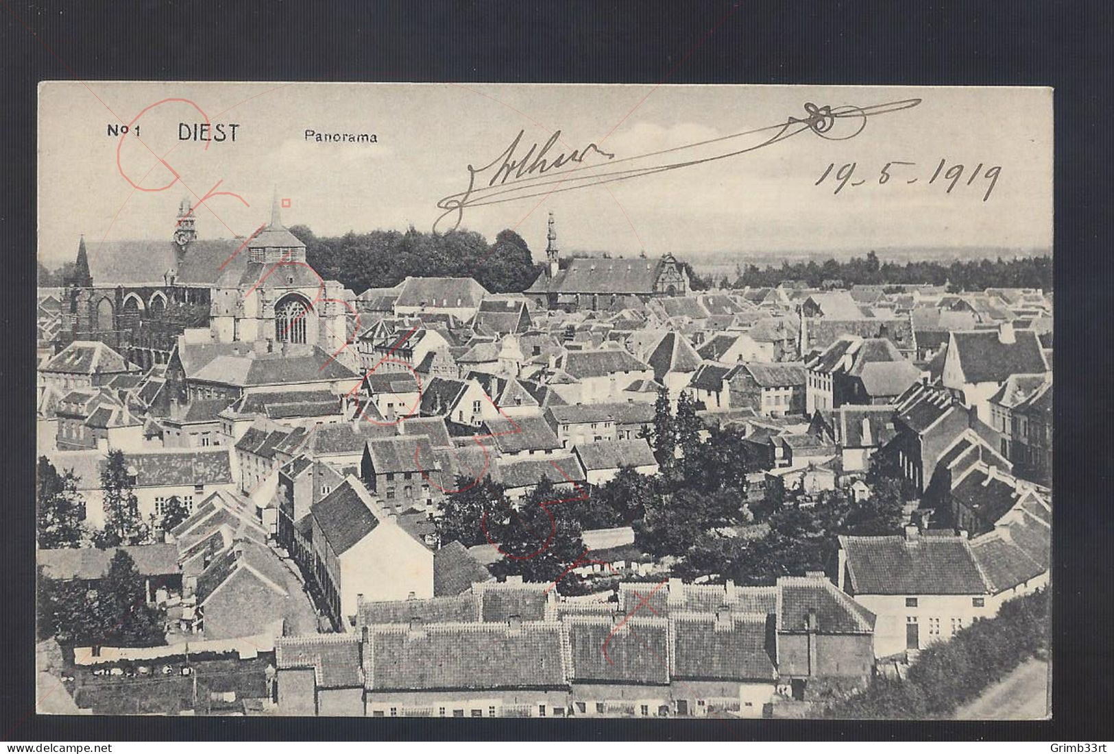Diest - Panorama - Postkaart - Diest