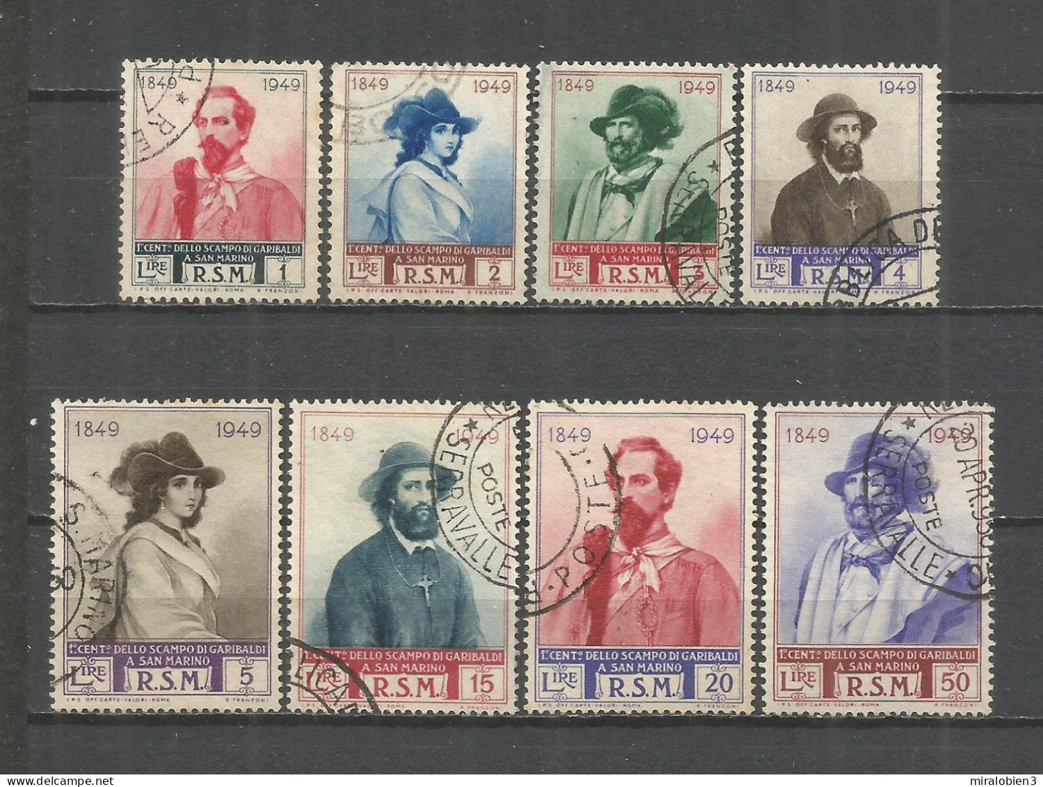 SAN MARINO YVERT NUM. 334/341 SERIE COMPLETA USADA - Used Stamps