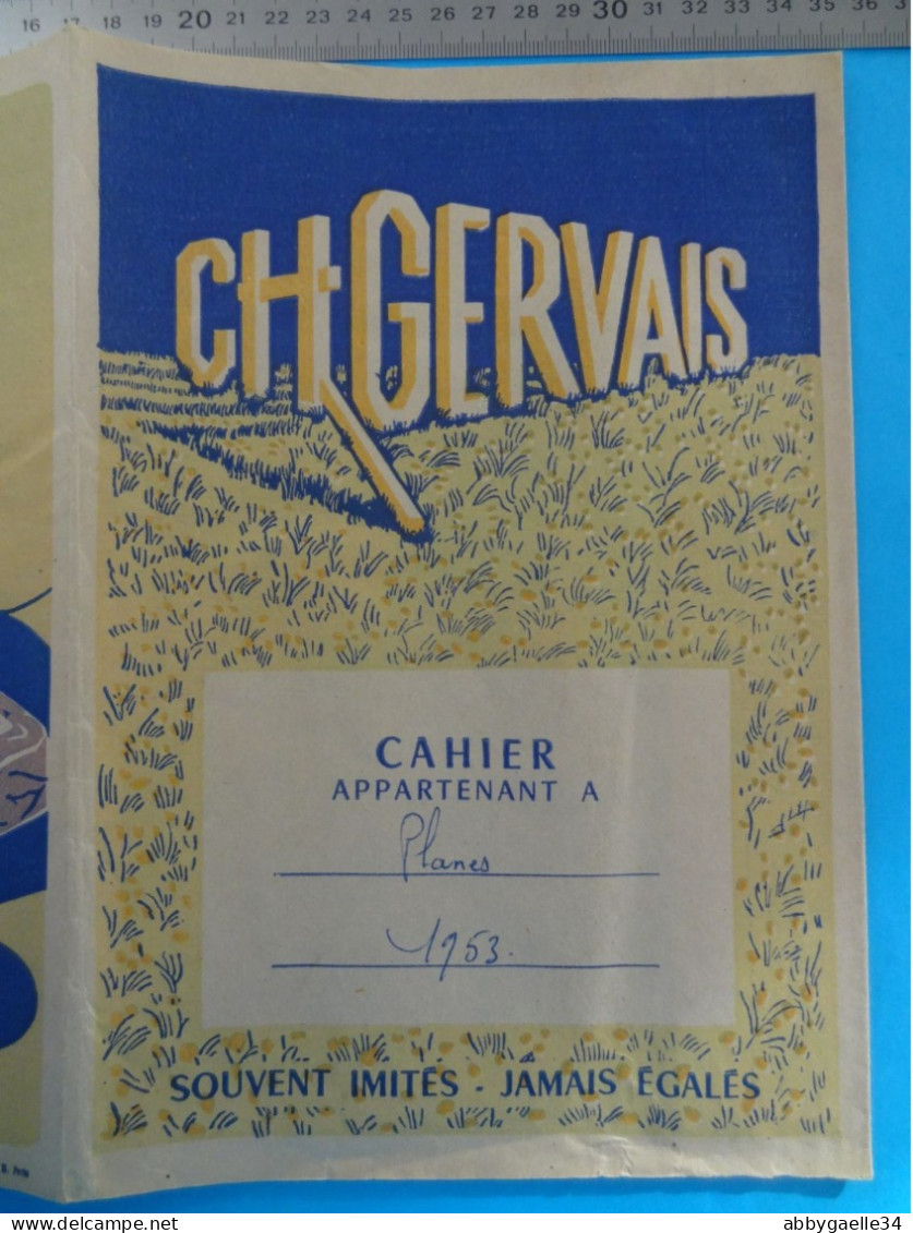 Protège-cahier Publicitaire CH. GERVAIS Carré Frais Pasteurisé Lait Gallia Petit Suisse Fabriqué En Normandie - C