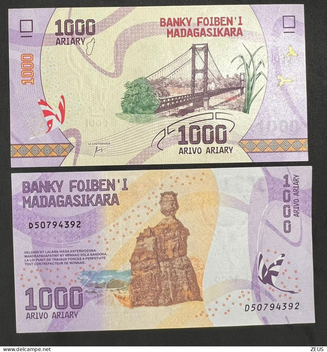 MADAGASCAR 1000 ARIARY 2017  PIK 100 FDS - Madagaskar