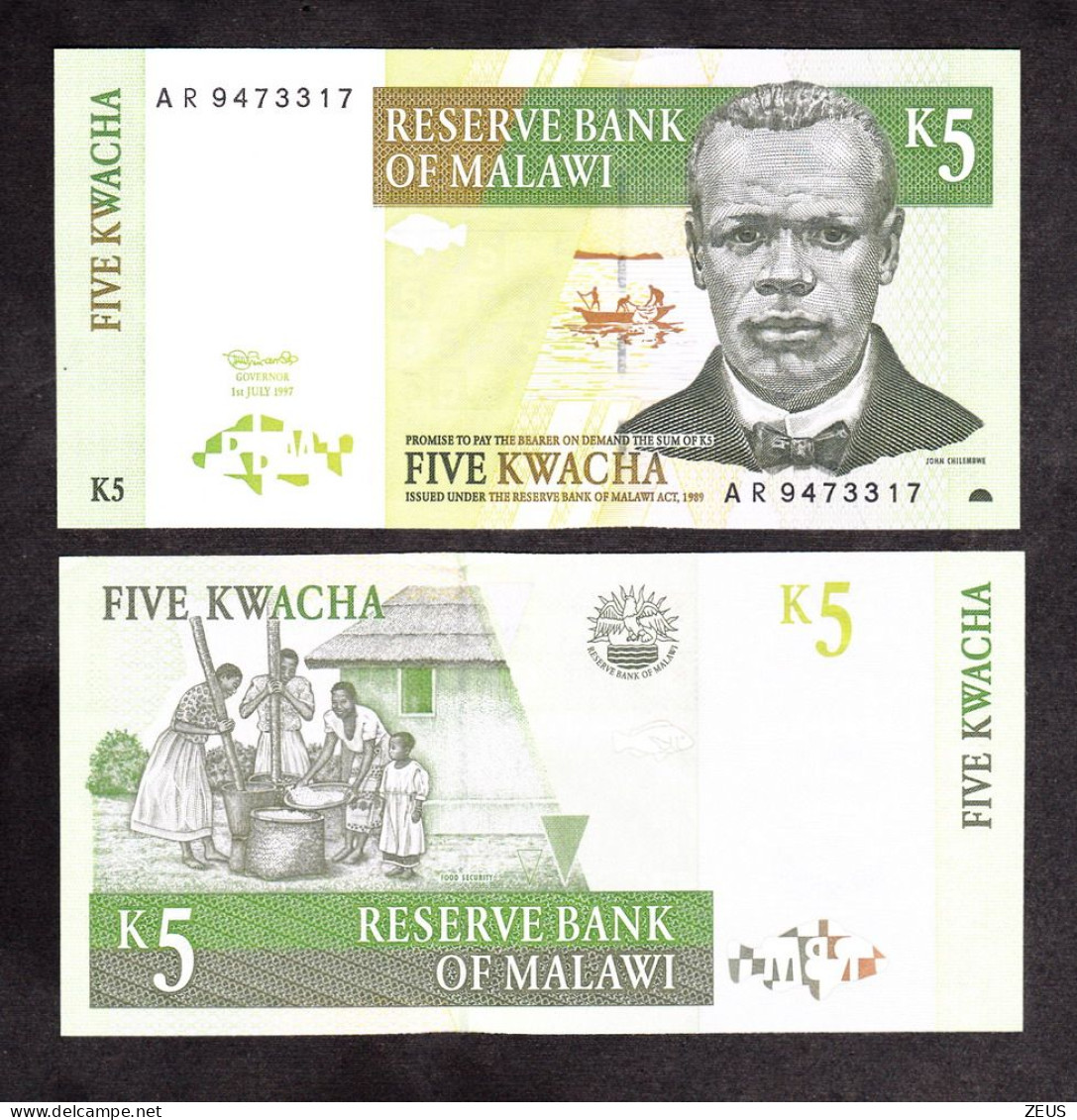 MALAWI 5 KWACHA 1997 PIK 36A FDS - Malawi