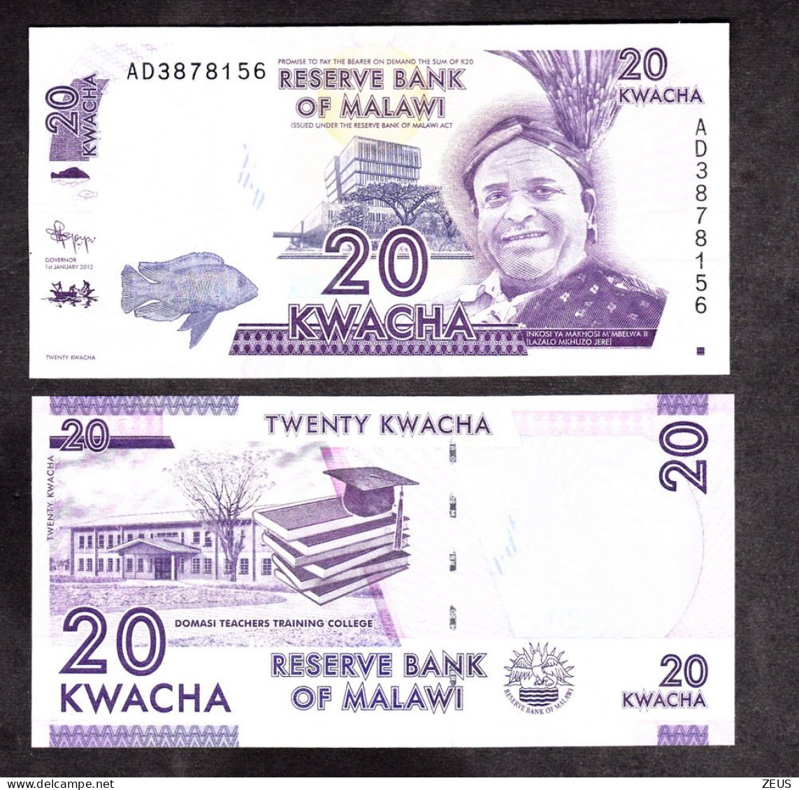 MALAWI 20 KWACHA 2012 PIK 57  FDS - Malawi