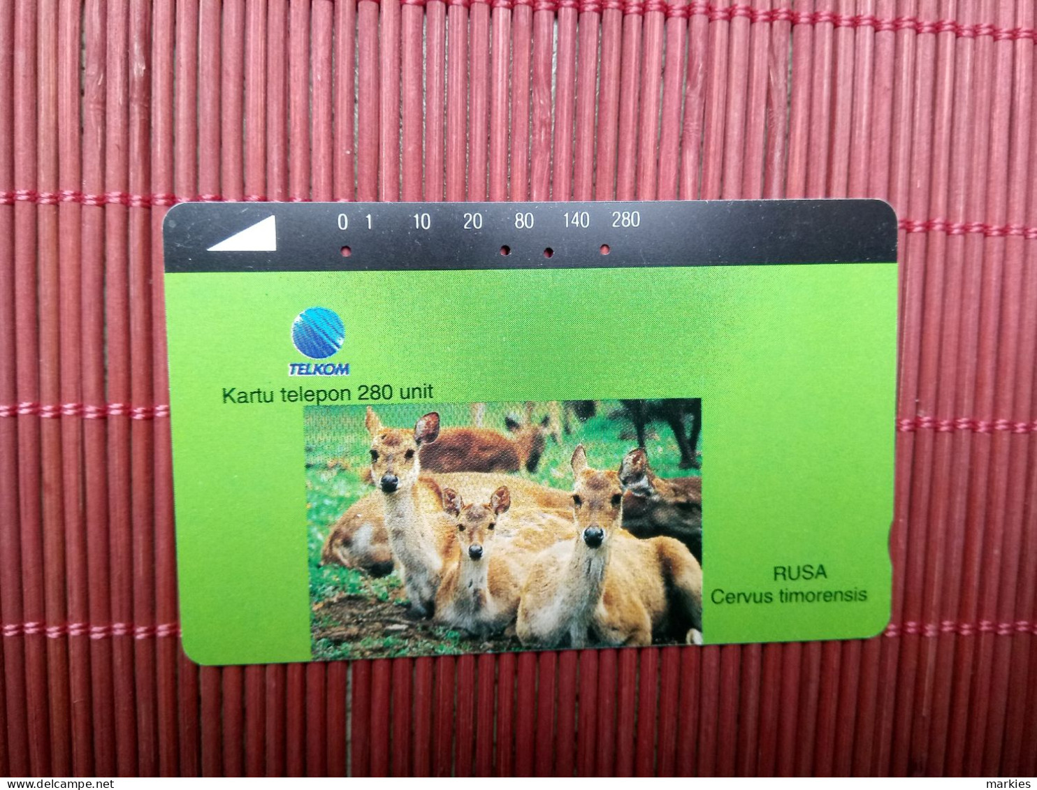 Phonecard Indonesia Animals 280 Units Used Rare - Indonesia