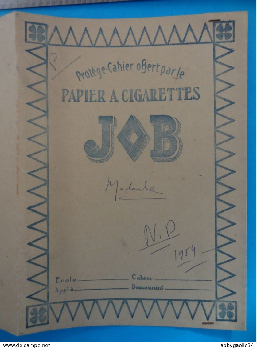 Protège-cahier Publicitaire JOB Papier à Cigarettes - Tabac Table De Multiplication Chiffres Romains - Tabacco & Sigarette