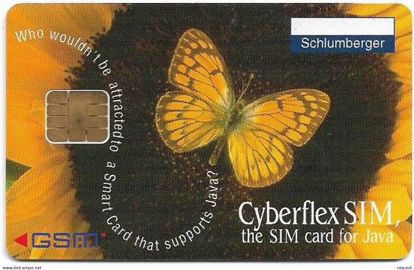 France - Cyberflex The Card For Java - Butterfly, Full Iso GSM Promo Card - Other & Unclassified