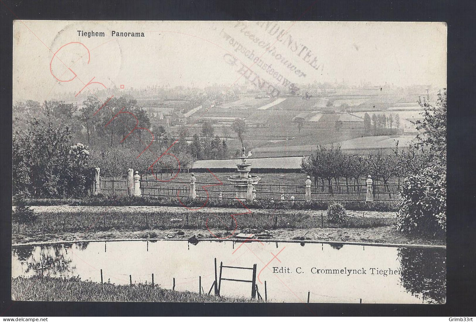 Tieghem - Panorama - Postkaart - Anzegem