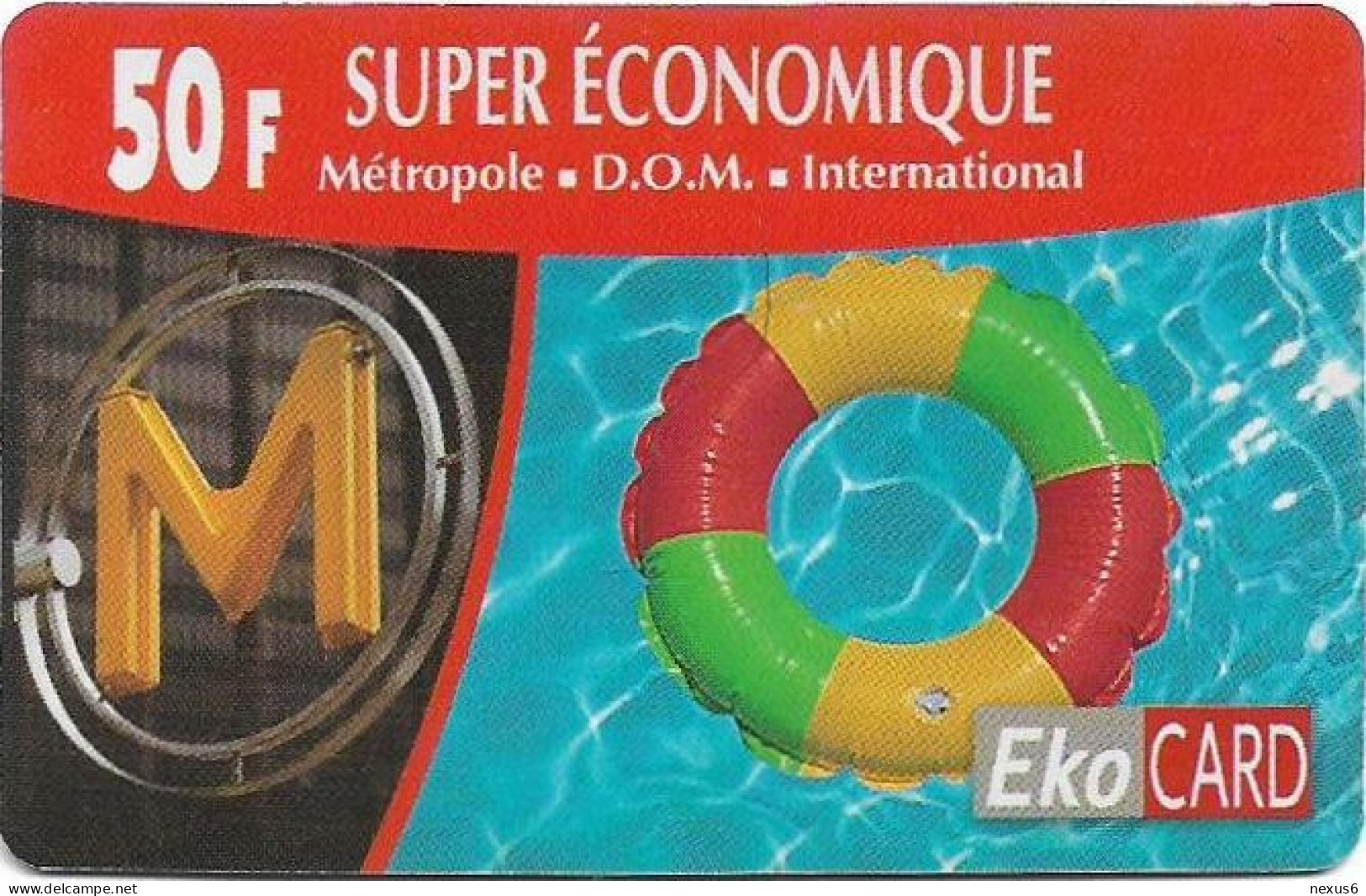 French Antilles - EkoCard - Metro - Buoy, 2001, Remote Mem. 50F, 100.000ex, Used - Antillas (Francesas)