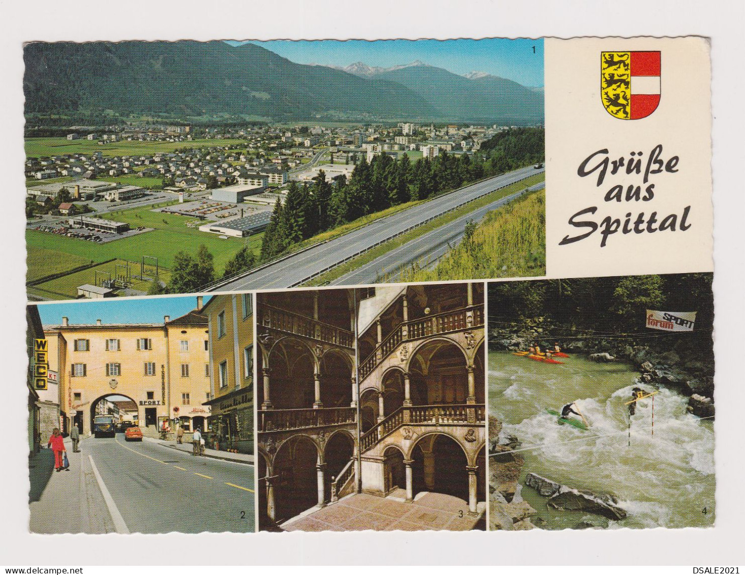 Austria Österreich Spital Postcard 1977 Topic Stamp, Special Postmark Canoe Slalom-Whitewater Slalom To Bulgaria /66729 - Kanu