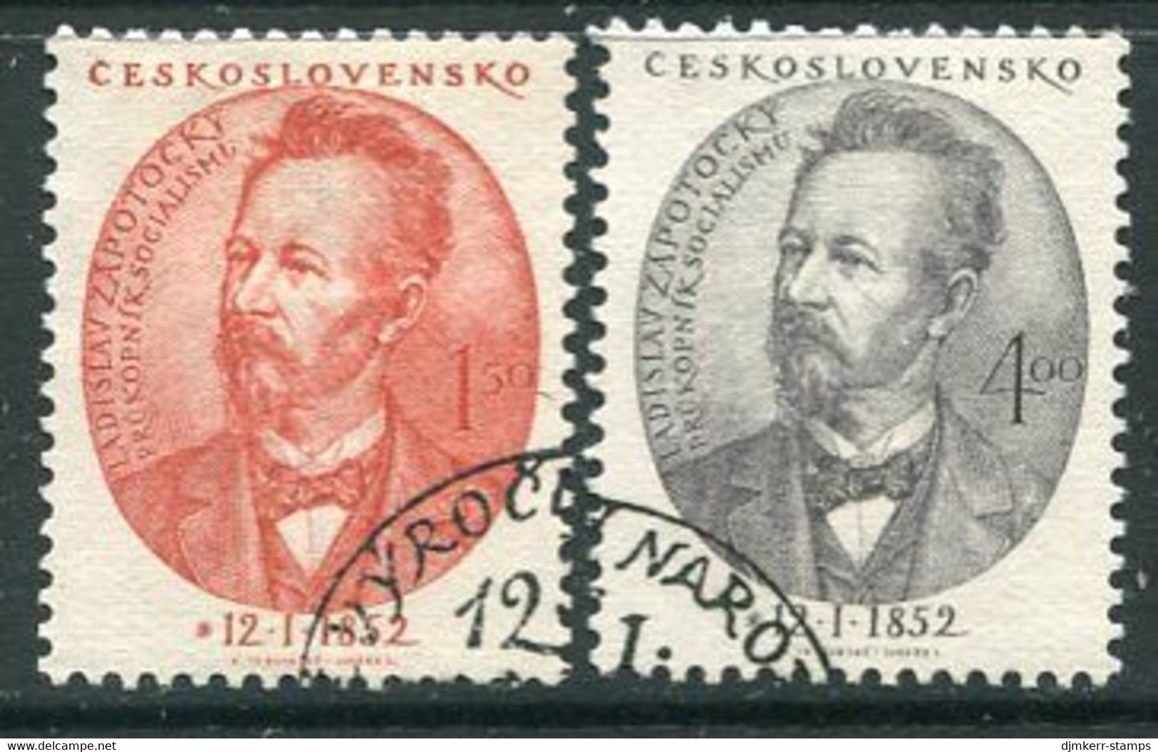 CZECHOSLOVAKIA 1952 Zapotocky Centenary Used.  Michel 701-02 - Used Stamps