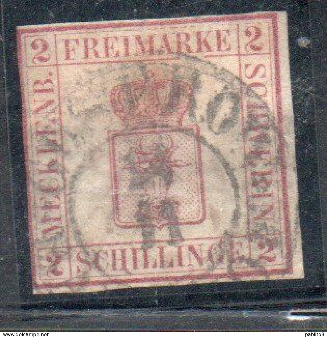 GERMANY GERMANIA GERMAN OLD STATES MECKLENBURG-SCHWERIN 1864 1867 COAT OF ARMS STEMMA ARMOIRIES 2s USED USATO OBLITERE' - Oldenbourg